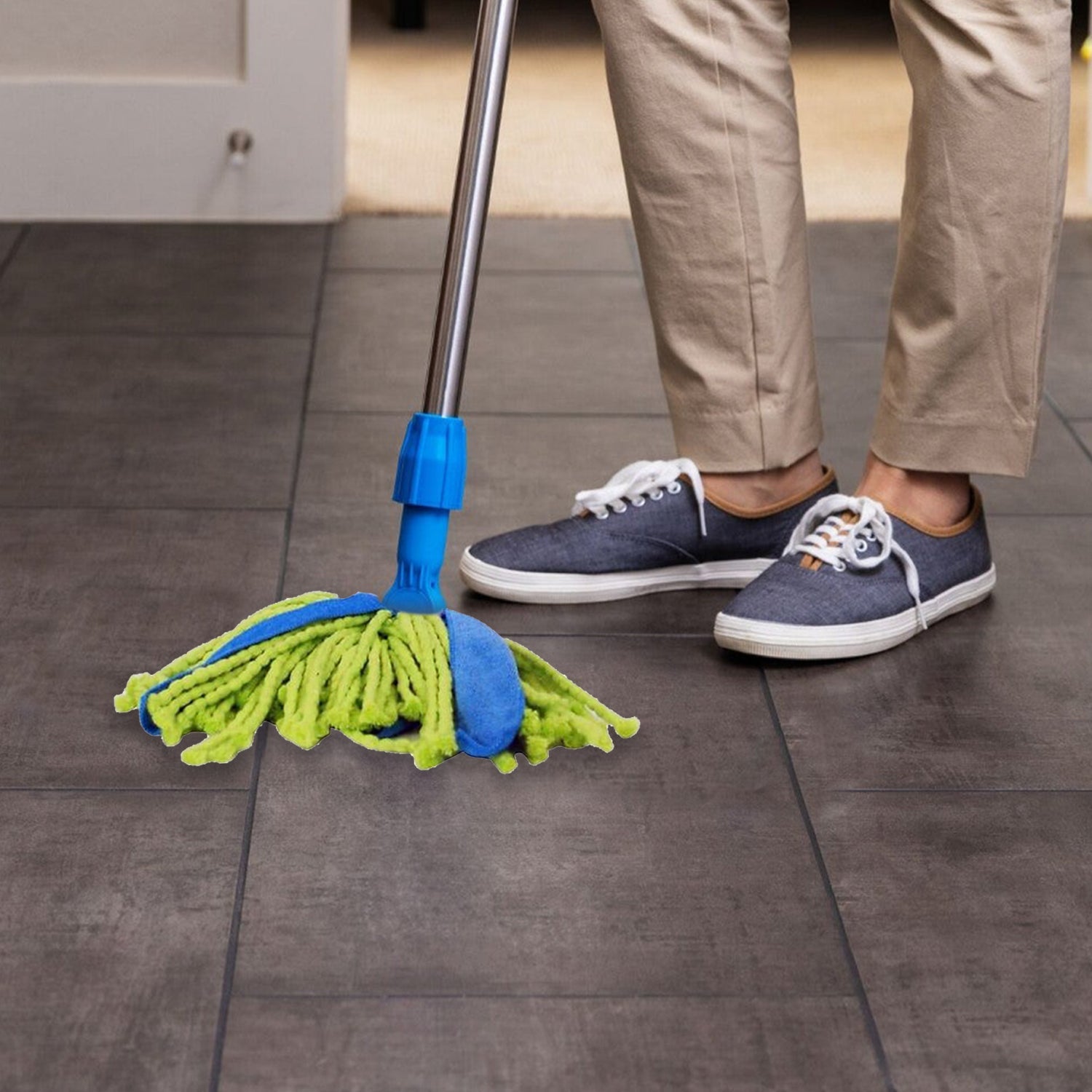 4739 Microfiber Cone Mop and Cone Broom Used for Cleaning Dusty and Wet Floor Surfaces and Tiles. DeoDap 4739 Microfiber Cone Mop and Cone Broom Used for Cleaning Dusty and Wet Floor Surfaces and Tiles. DeoDap